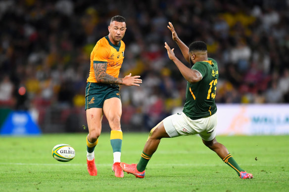 Quade Cooper orchestrated the Wallabies’ wins over South Africa in 2021.