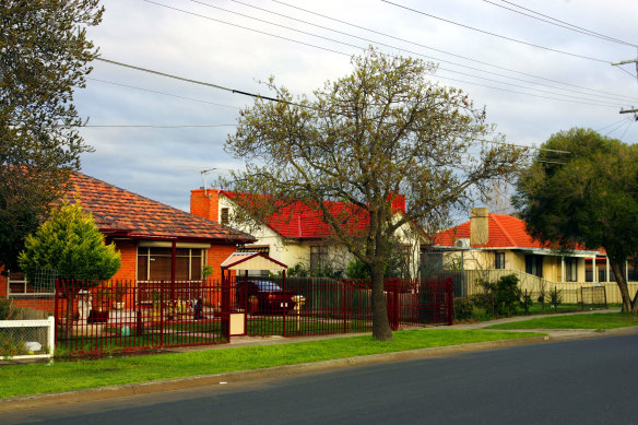 Red-brick homes pictured in Braybrook in 2006.