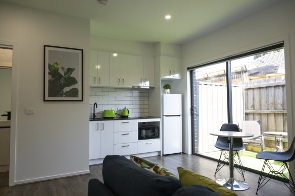 Inside one of the rooms in Days’ Melton rooming house development.