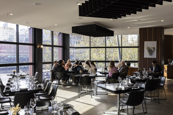 The upstairs Pure South Dining boasts river and skyline views.