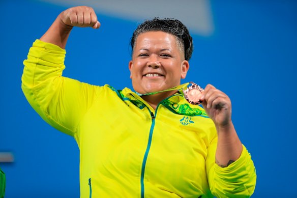 Hani Watson with her bronze medal at the 2022 Commonwealth Games. 