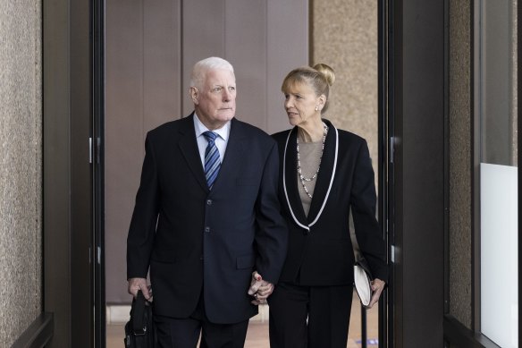 Ben Roberts-Smith’s parents, Len and Sue, at the NSW Federal Court.