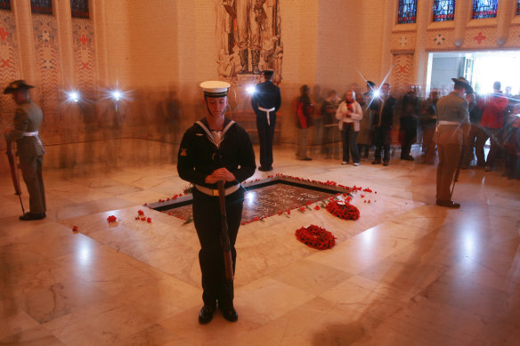The Tomb of the Unknown Soldier at the Australian War Memorial.