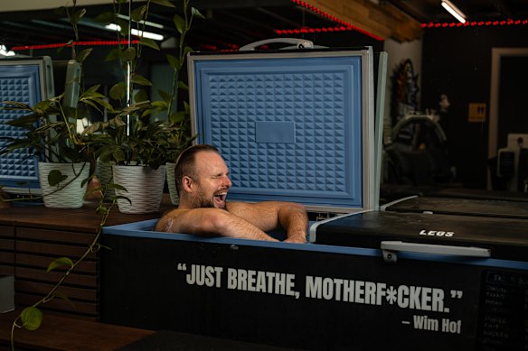 Mick Owar, who owns his own recovery centre, cold plunges once a week to aid his sperm and overall health. 
