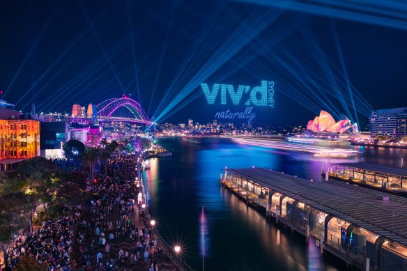 The Written in the Stars drone show drew an estimated 500,000 people to quieter times of the Vivid Festival.