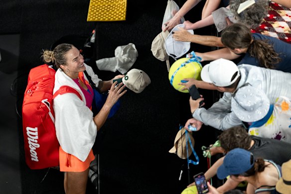 Sabalenka is a fan favourite.