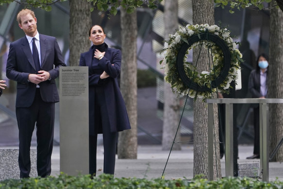 The duke and duchess tour of the National September 11 Memorial & Museum in New York.