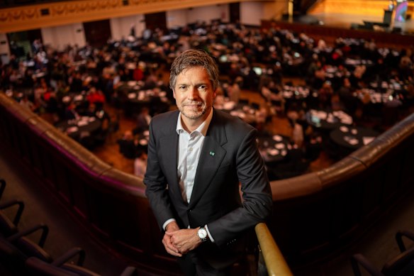 Melbourne Lord Mayor Nick Reece at the Melbourne 2050 summit on Friday. 