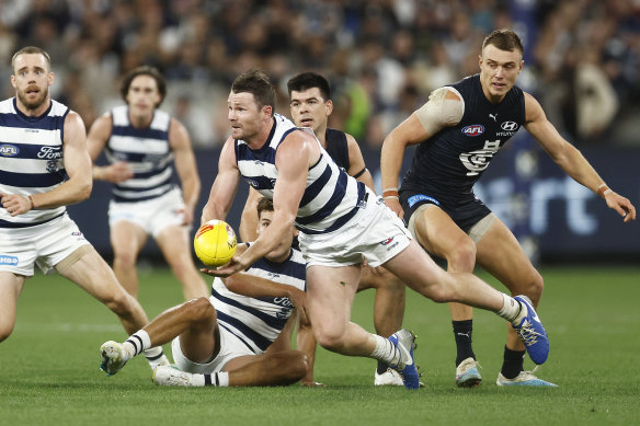 Patrick Dangerfield and the Cats are without a win in 2023.