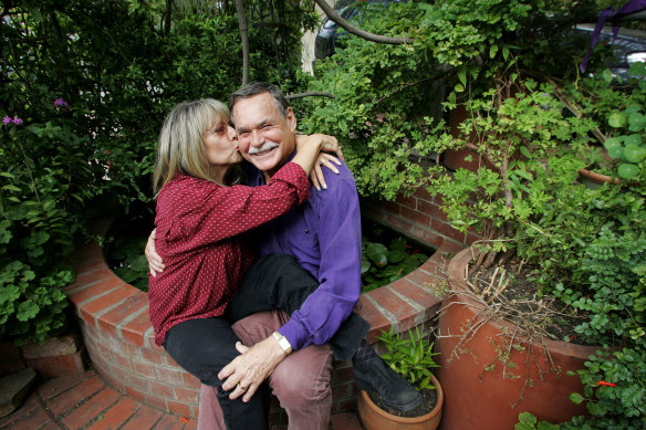 Cherryl and Ron Barassi at home in 2005.