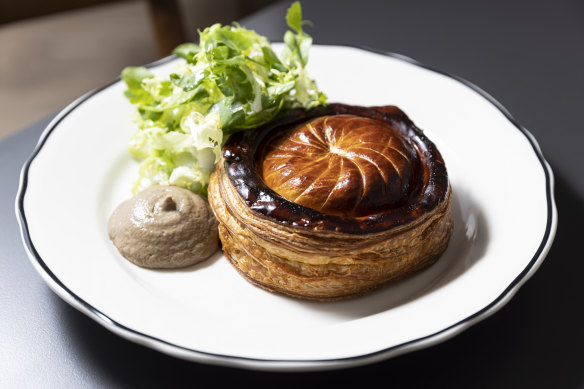 Artichoke pie with mushroom ketchup.