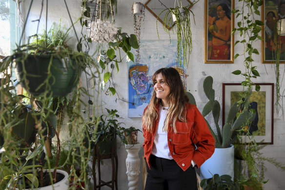 Plant stylist Jenna Holmes, of Plant Mama, in her Collingwood home.