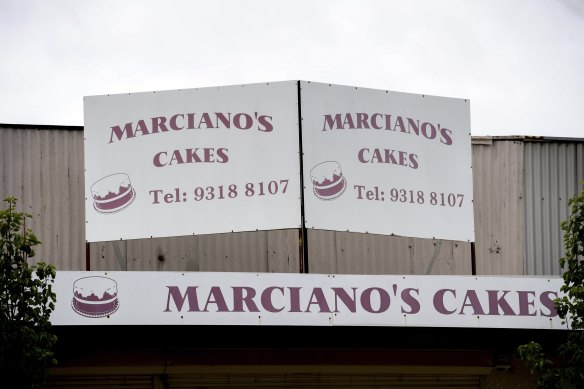 Marciano’s Cakes in Maidstone on Monday.