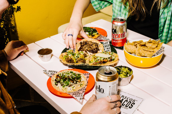 Tacos at Ricos Tacos in Redfern.