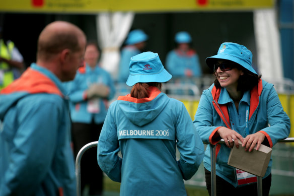The Comm Games volunteer tracksuit is a coveted item.