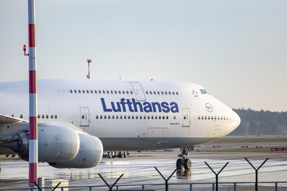Back to the future … Lufthansa still operates Boeing 747s.