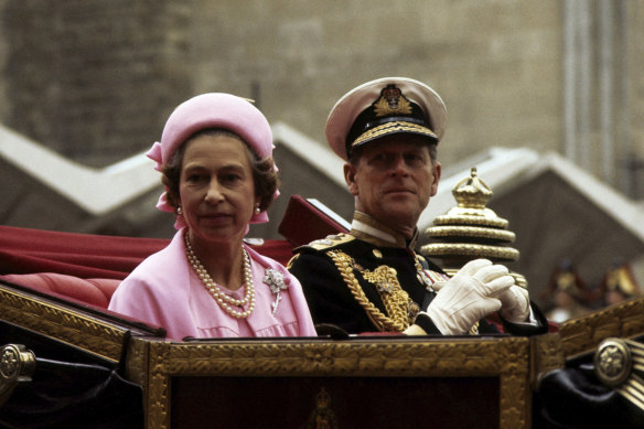 Married for more than 70 years: the Queen and Prince Philip in 1977.