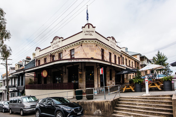 The London Hotel is just one of many watering holes in Balmain. 
