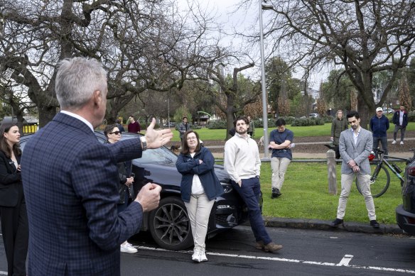 Jellis Craig Auctioneer Andrew Macmillan sold 257 Coppin St Richmond for $2.269 million with fierce bidding from various groups,