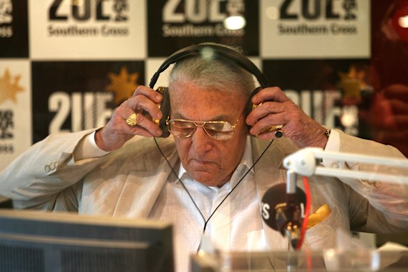 John Laws during his last shift at 2UE on November 30, 2007.
