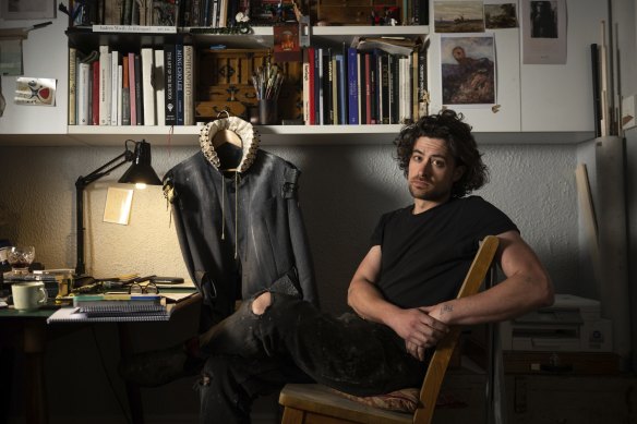 Set and costume designer Dann Barber in his studio. 