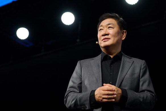 Han Jong-Hee, chief executive officer and vice chairman of Samsung Electronics, during the 2025 CES event in Las Vegas.