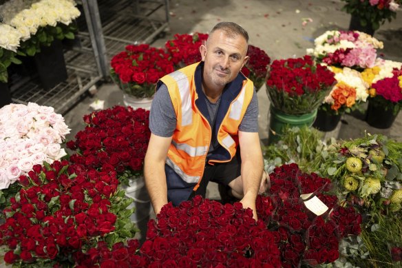 Zamir Taipi from Tooradin said roses are still in high demand, despite competition from other flowers.