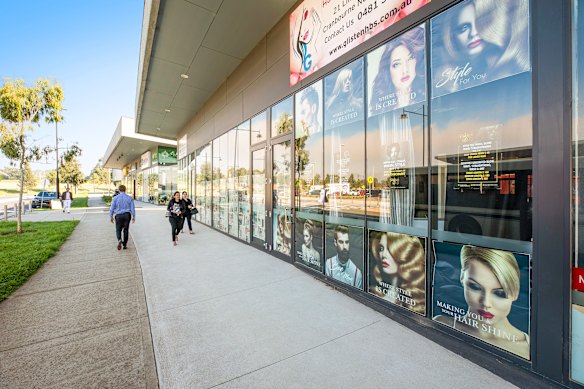 A shopping strip in Cranbourne North, in the same suburb as the park attack.