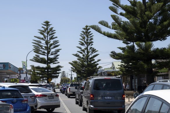 The streets of many beachside towns are clogged during the school holidays.