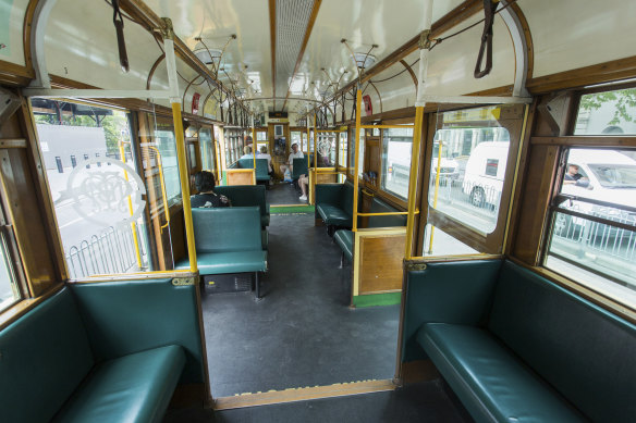 The 35 City Circle tram, usually popular with tourists, had just a handful of passengers.