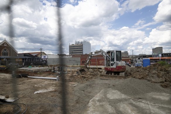 A block at 27 Scott Street is being developed into an apartment building after sitting idle for many years.