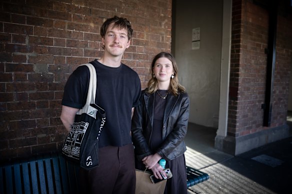 House hunters Conor Allen and Jemima Hankin are worried about Yarraville station not being patrolled every night.