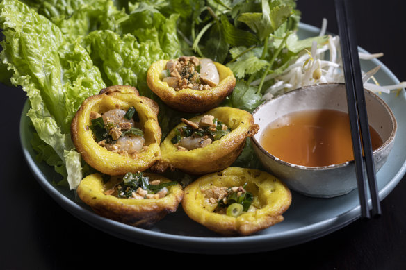 Go-to dish: Banh khot (coconut and turmeric mini pancakes).
