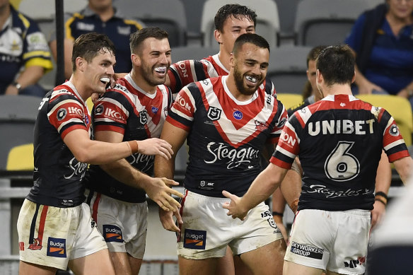 Yeah the boys ... Matt Ikuvalu had a night out in Townsville.
