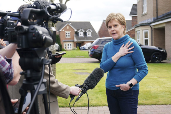 Scotland’s former first minister and former leader of the Scottish National Party Nicola Sturgeon.