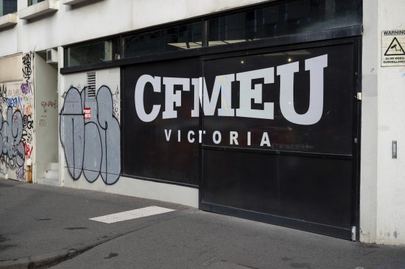 CFMEU headquarters in Melbourne.