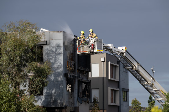 The townhouse was destroyed.