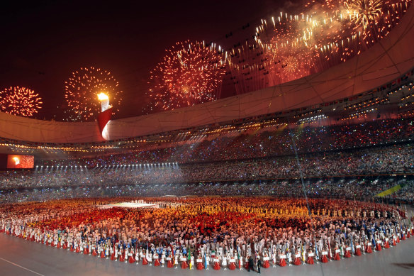 The opening ceremony for Beijing 2008. 