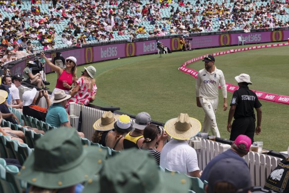 Trying to run down a ball in 30-degree heat is hard enough without insults from the crowd.