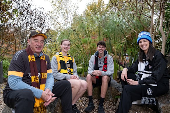McKinnon Secondary College principal Michael Kan, school captains Amelie and Jake and assistant principal Kellie Felmingham.