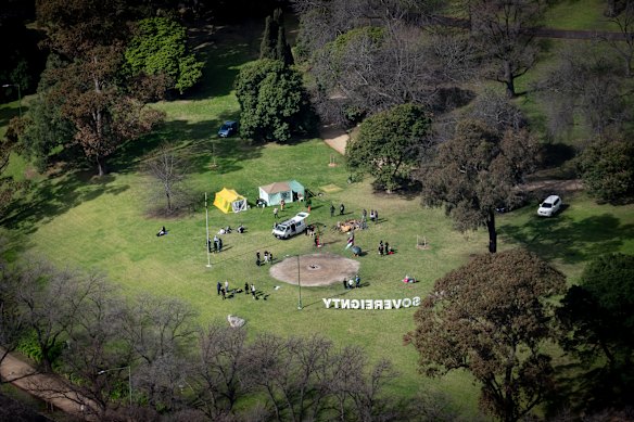 Camp Sovereignty in Kings Domain in central Melbourne is a sacred site for the Indigenous community.
