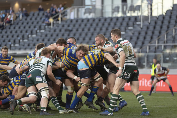 The Shute Shield club rugby grand final at Bankwest Stadium in Parramatta.