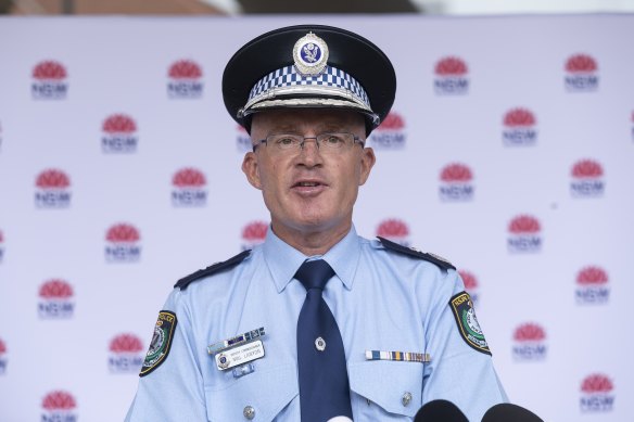 NSW Police Deputy Commissioner Mal Lanyon answered questions over the October 9 protest.
