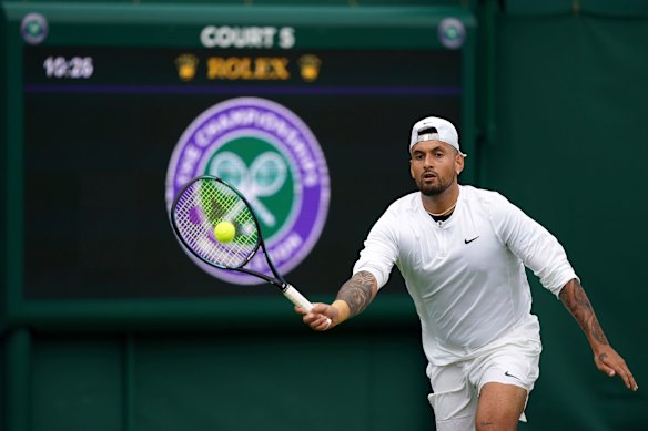 Nick Kyrgios was a finalist at Wimbledon in 2022, but lost to Novak Djokovic.