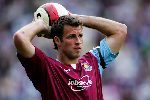 Former Socceroos captain Lucas Neill, pictured playing for West Ham in 2007.