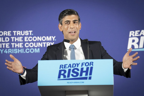 Britain’s former chancellor of the exchequer Rishi Sunak.