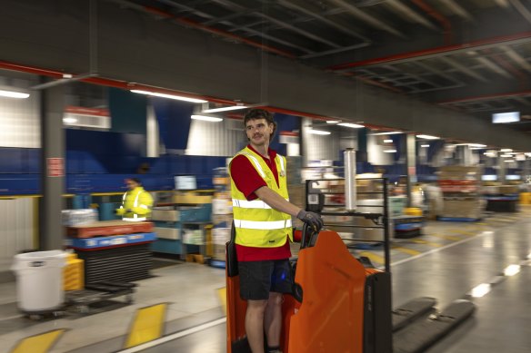The fulfilment centre dispatches next-day online delivery orders around Melbourne.