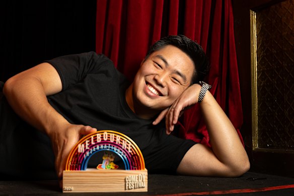 Nathan Chin won best newcomer at the MICF awards.
