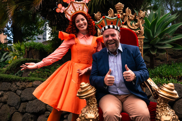 Moomba monarchs Emma Memma and Pete Helliar.