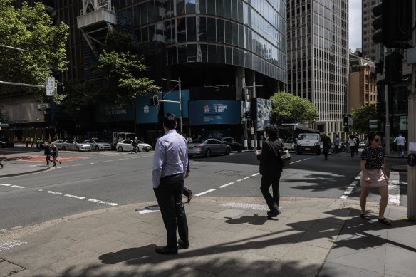 Hunter Street in Sydney’s CBD.